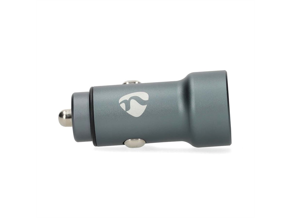 Nedis Auto-Ladegerät 48W, USB-C/USB-A, PD3.0, dunkelgrau