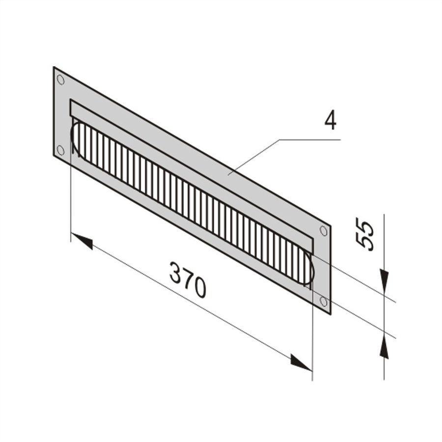 SCHROFF Chemin de câble pour Novastar et Eurorack, RAL 7035, vissé, 4 U