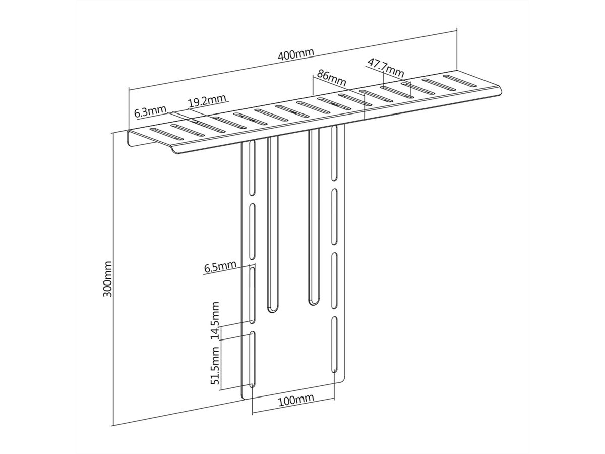 ROLINE All-in-one Geräteablage, VESA-kompatibel, bis 3 kg