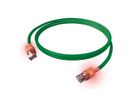EasyLan DualBoot LED Patchkabel RJ45 S/FTP Kat.6A (Class EA), mit saCon Stecker, LSOH, grün, 0,5 m