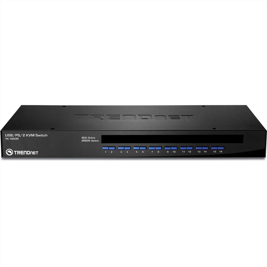 TRENDnet TK-1603R KVM Switch 16-Port USB/PS/2 Rack Mount