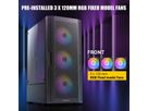 ANTEC AX20 PC Gehäuse Midi Tower Gaming Black ATX, schwarz