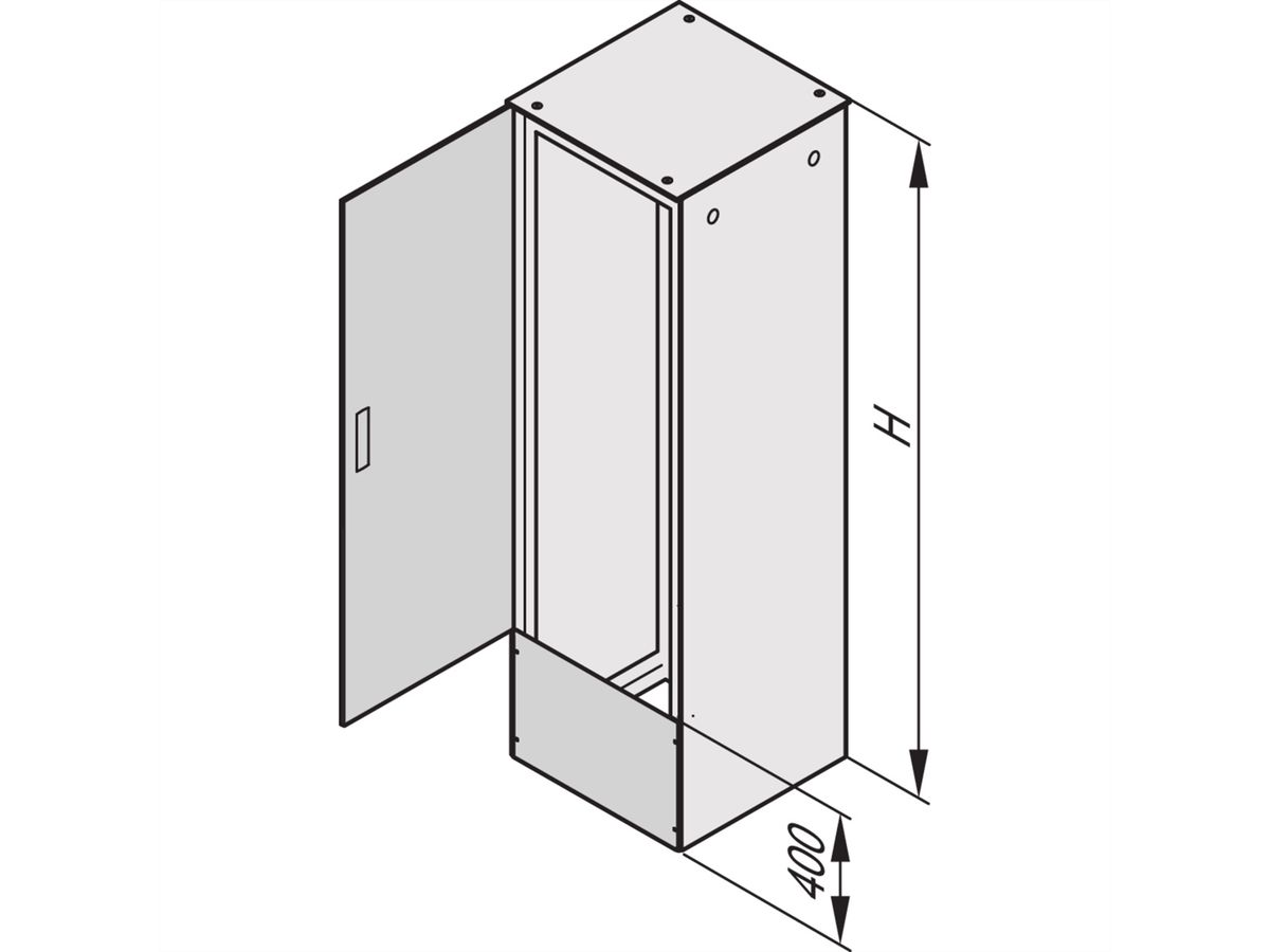 SCHROFF Varistar Plaque de connexion CEM, IP55, affleurante, RAL 7035, 400H 600D