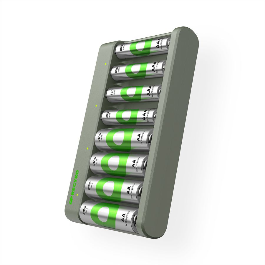 GP Batteries USB-Ladegerät GP E811, inkl. 4x ReCyko AA 2100mAh&4x AAA 850mAh