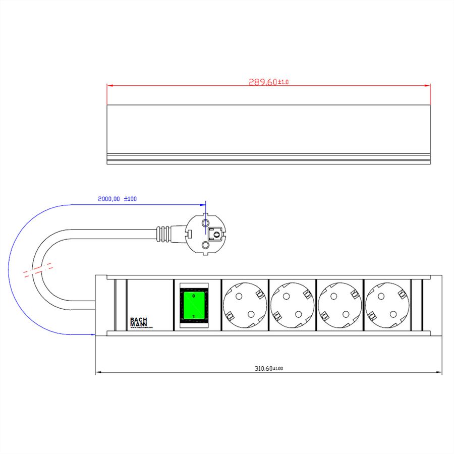 BACHMANN CONNECT LINE 4x contact de protection