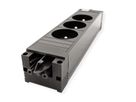 BACHMANN STEP BASE 3xUTE GST18, Fiche à contact de protection CEE 7/7 C19 0,5m, noir