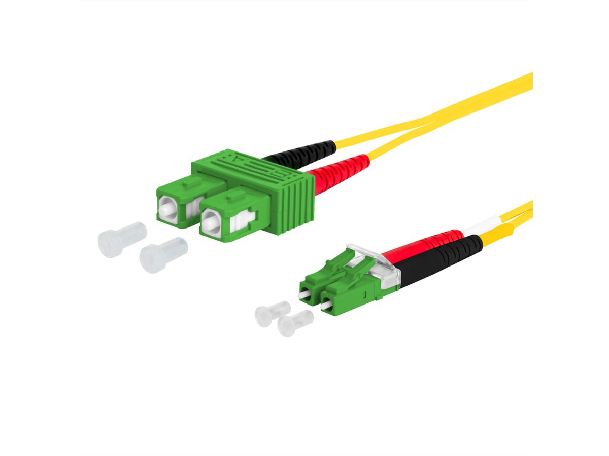 METZ CONNECT OpDAT cordon de brassage, SC-D APC/LC-D APC OS2, 5 m