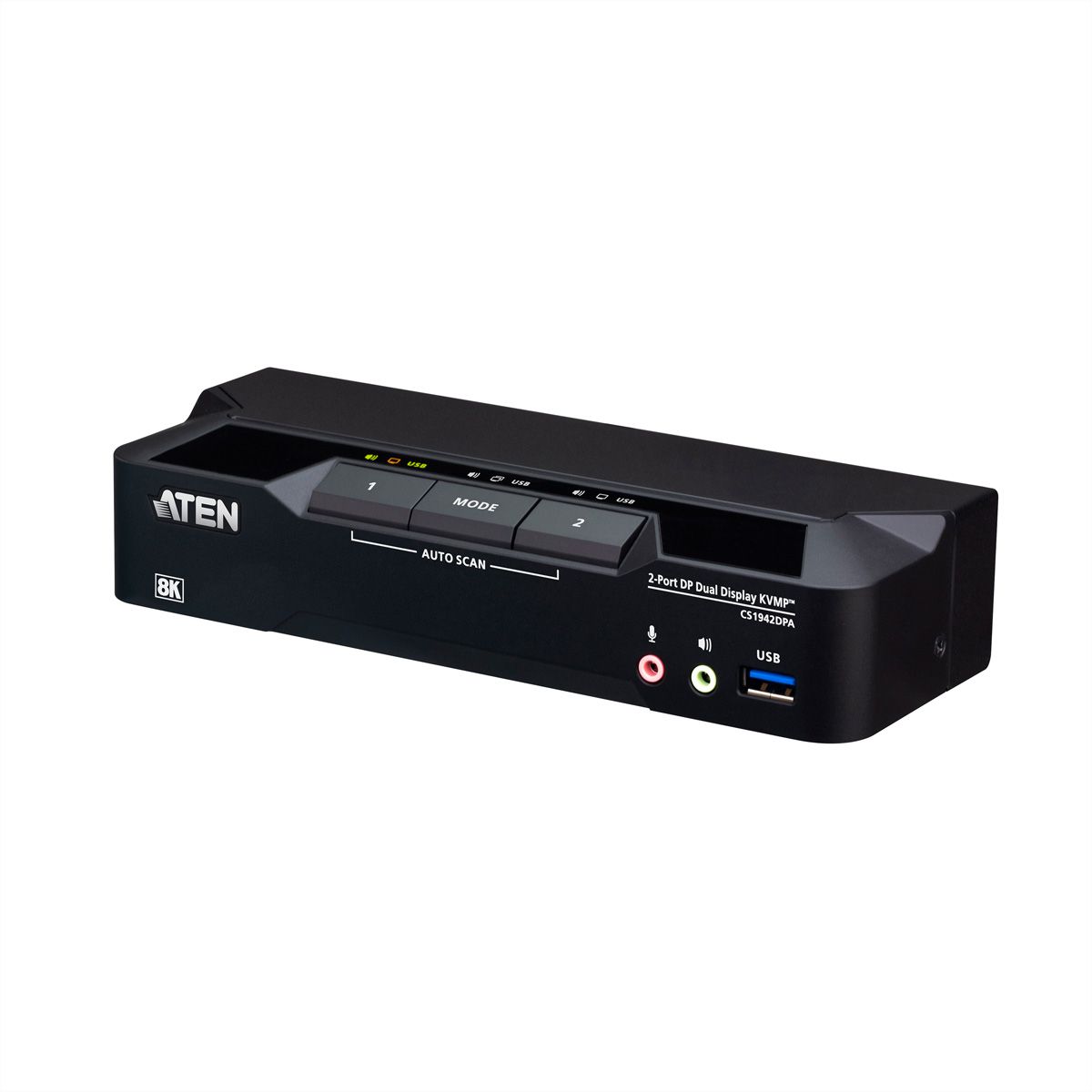 ATEN CS1942DPA Commutateur KVMP 2 ports USB 3.0 8K DisplayPort, double écran