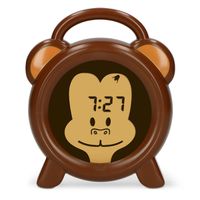 Alecto Baby entraîneur de sommeil veilleuse et réveil BC-100 singe, brun