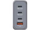 Verbatim GaN 4 Port Charger 100W, 3x USB-C, 1x USB-A, EU+UK Adapter