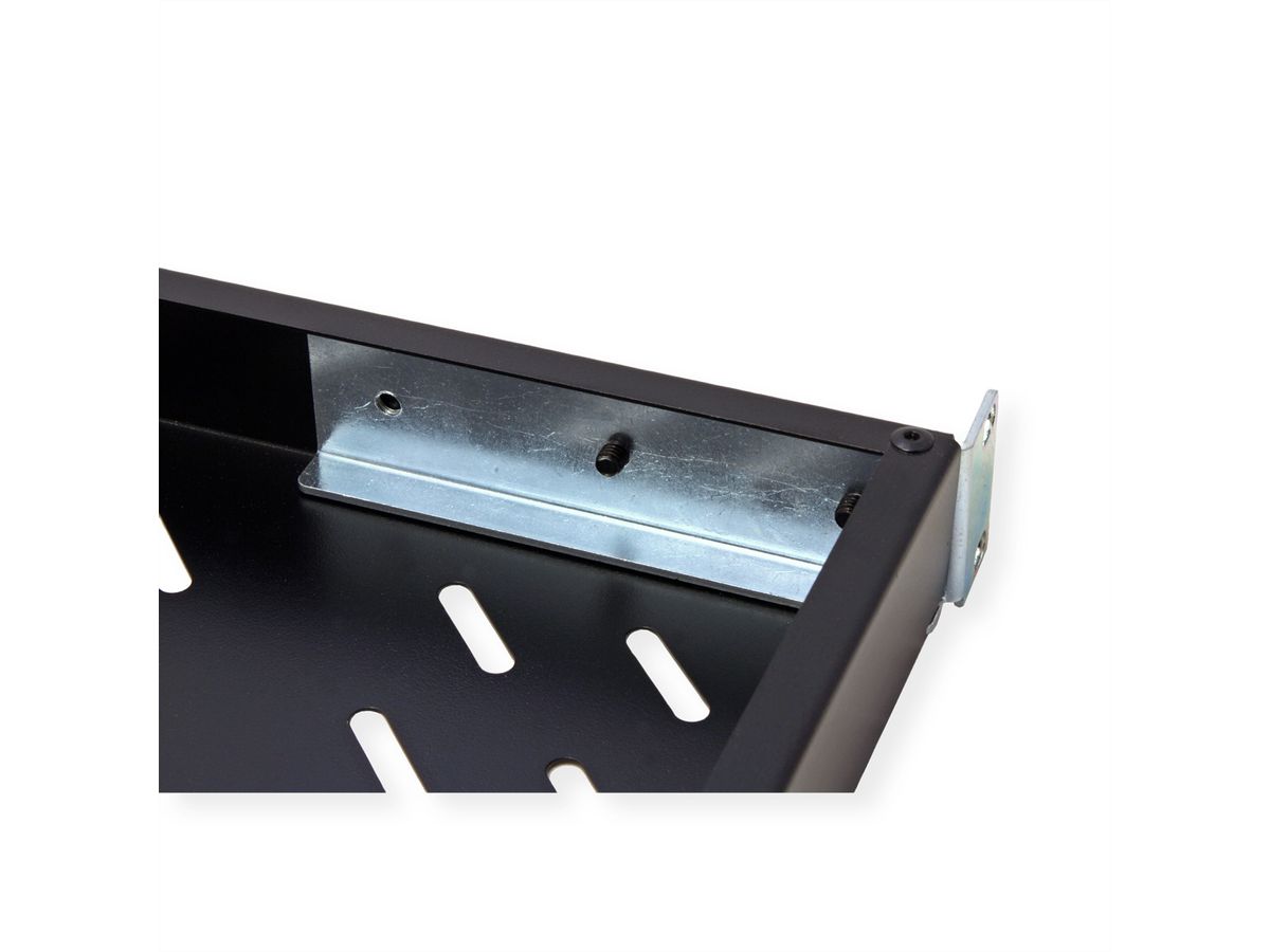 VALUE 19-Zoll-Fachboden 1HE tiefenvariabel, 440 x 568 mm, 50kg Traglast