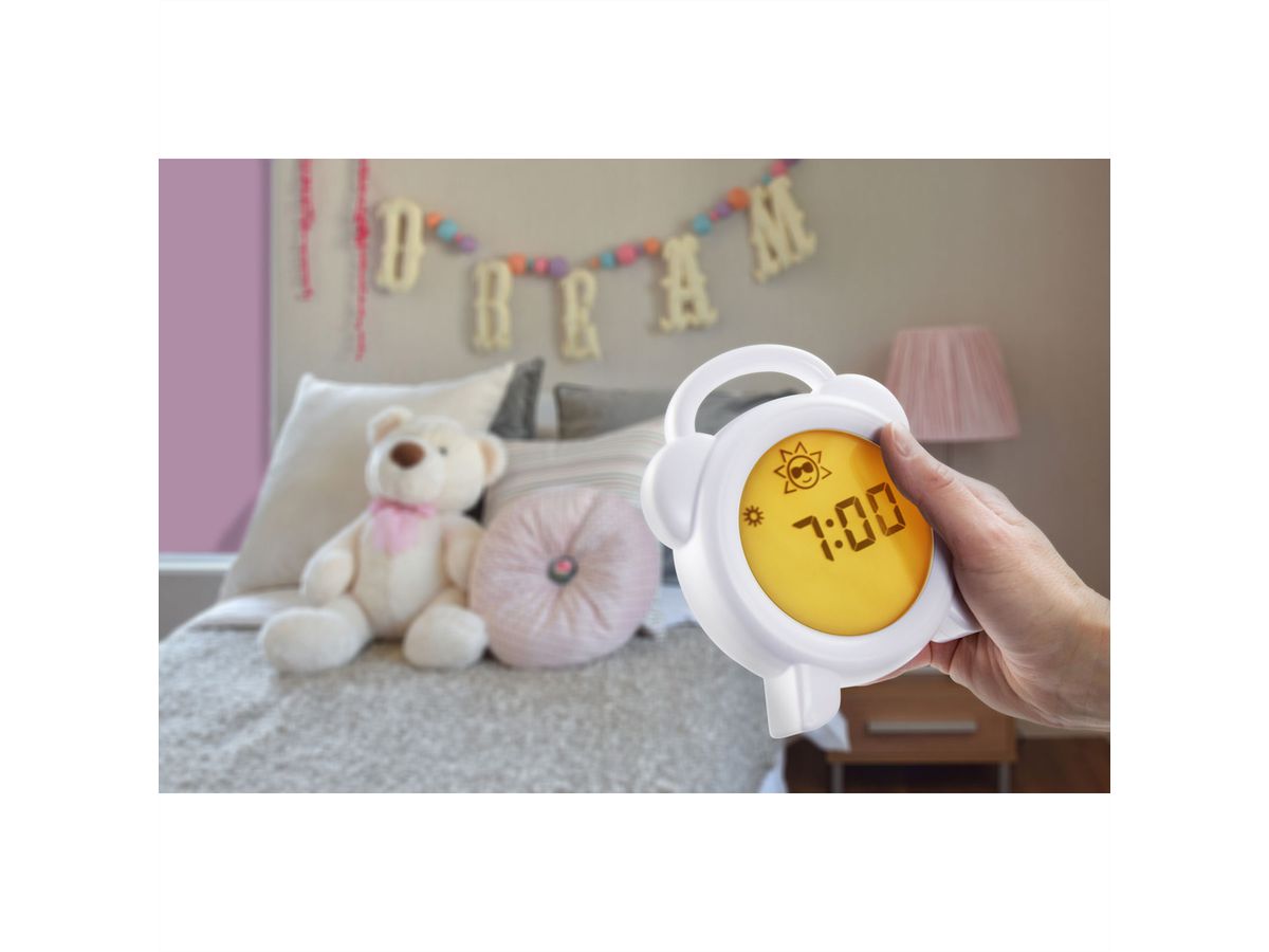 Alecto Baby entraîneur de sommeil veilleuse et réveil BC-100, Blanc