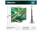 Hisense TV 50E8S 50", Mini-LED 4K, 144Hz, 600 Nits