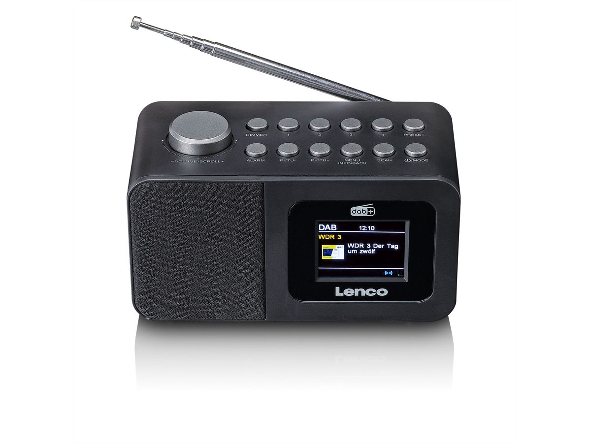 Lenco CR-625BK - Radio-réveil DAB+/ FM, BT, noir