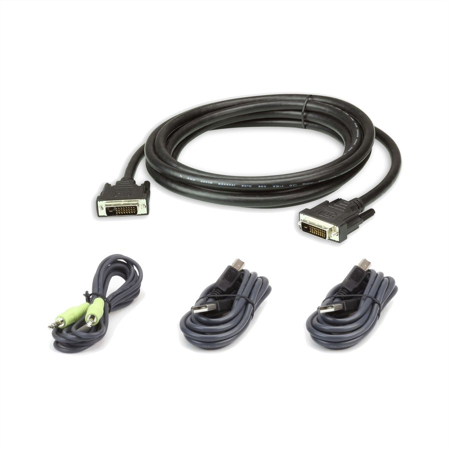 ATEN 2L-7D03UDX4 Kit de câbles KVM sécurisé DVI-D Dual Link USB