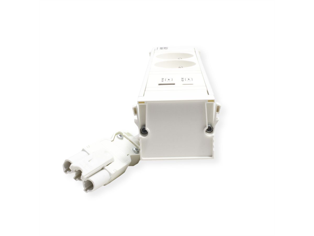 BACHMANN CONI 2xUTE 1xUSB A/C 22W 0,2m GST18 RAL9010