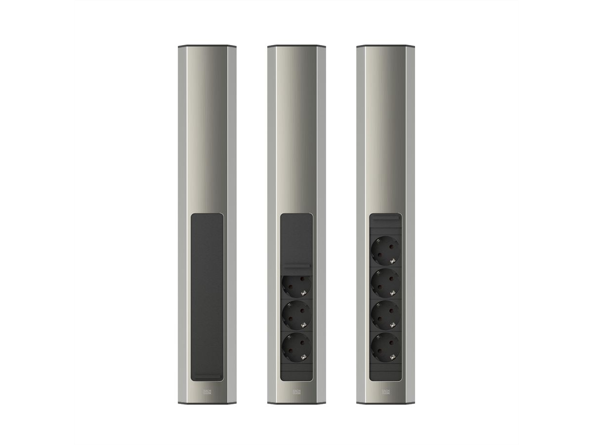 BACHMANN CASIA2 4xCEE7/3 2,0m AEH Edelstahl-Optik