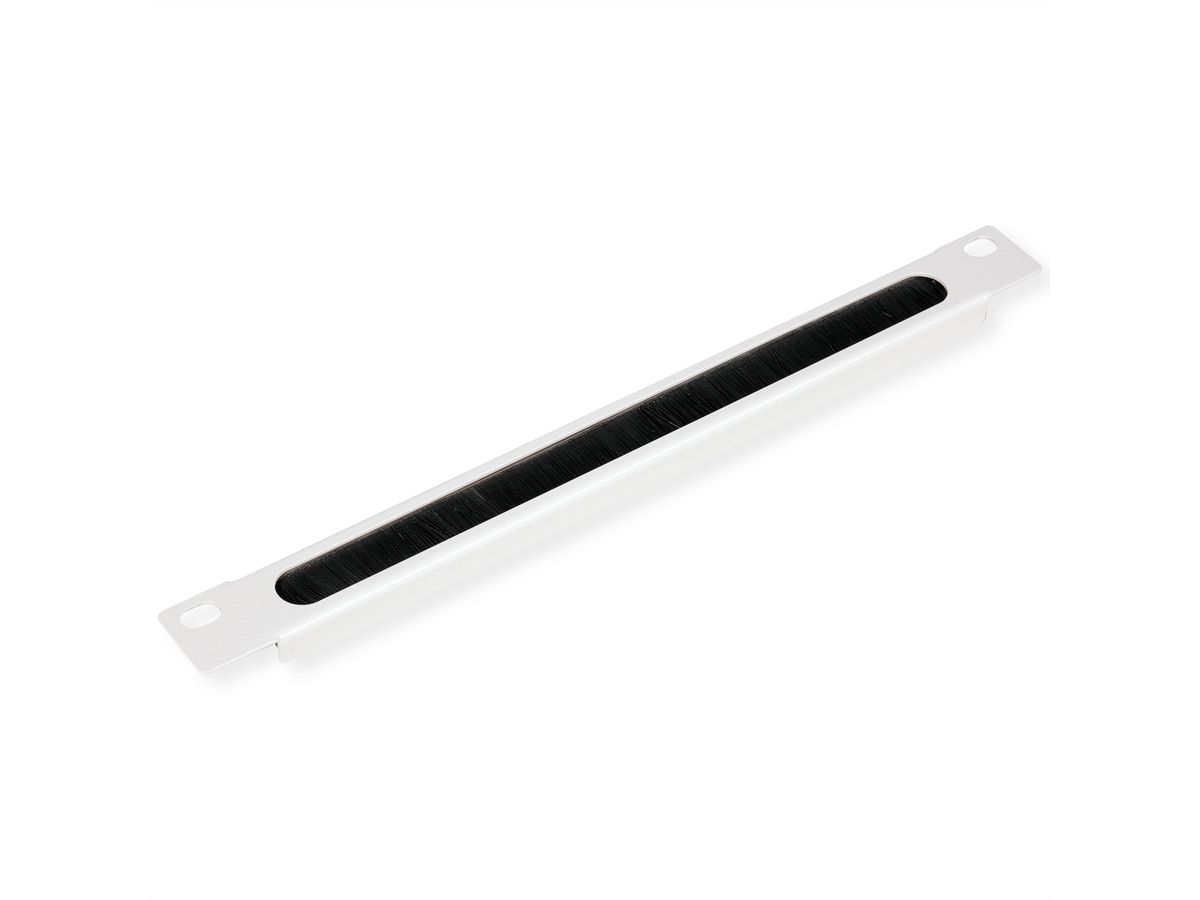 ROLINE 10" Passe-câbles, Avec brosse 0,5U gris