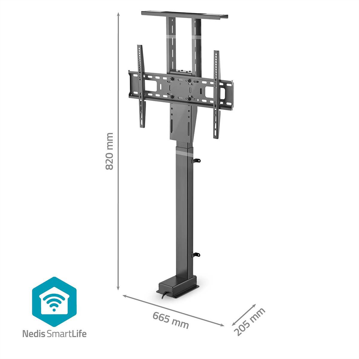 Nedis SmartLife motorisierter TV-Lift 37–80" schwarz, Einbau, 60 kg, 79–184 cm Hub