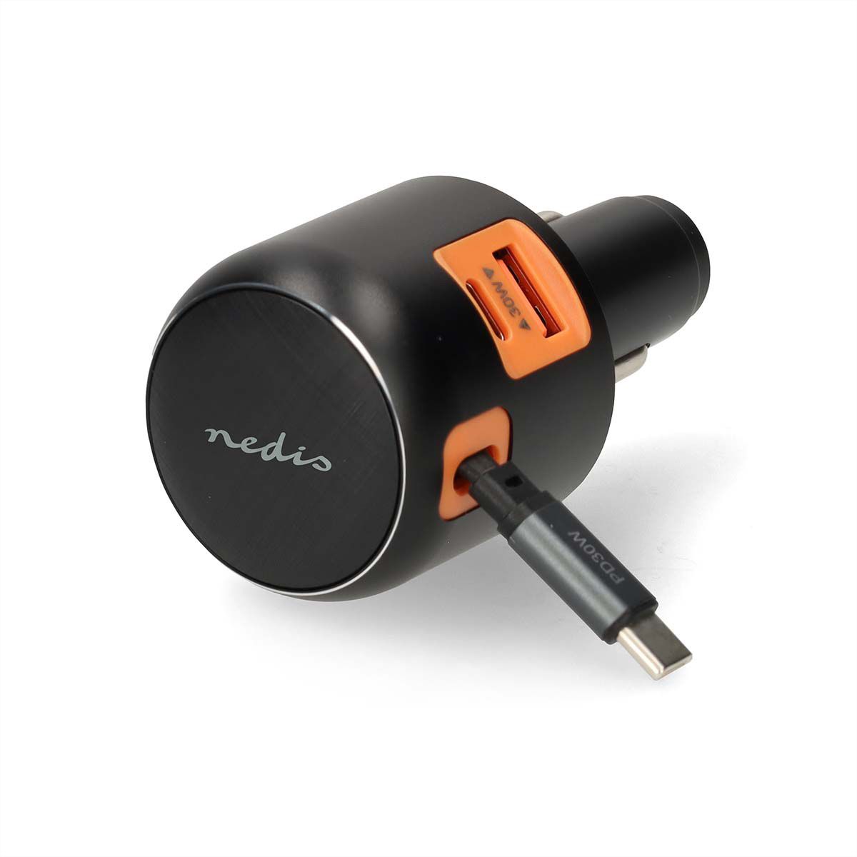Nedis KFZ Schnellladegerät 60W mit USB-C & USB-A , car charger 60W - Dunkel Grau