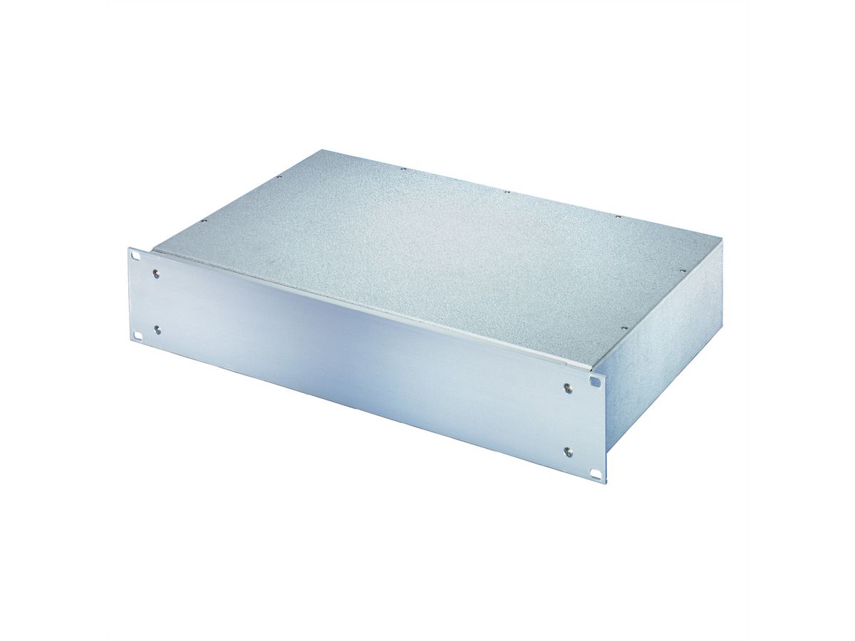 SCHROFF 19"-Kompletteinschub aus Stahlblech, Deck- und Bodenblech geschlossen - MULTIPAC 2HE 340T ALZN