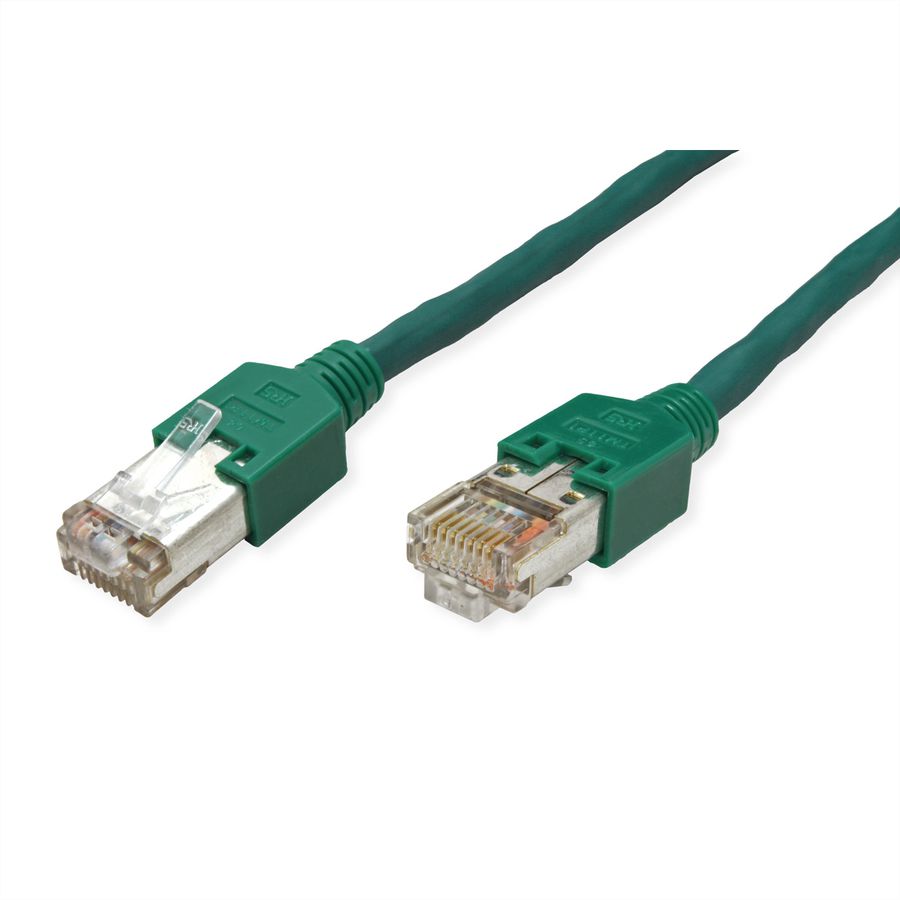 Cordon DÄTWYLER Cat.5e (Classe D) S/UTP, CU 5502 flex PVC, Hirose TM11, vert, 10 m