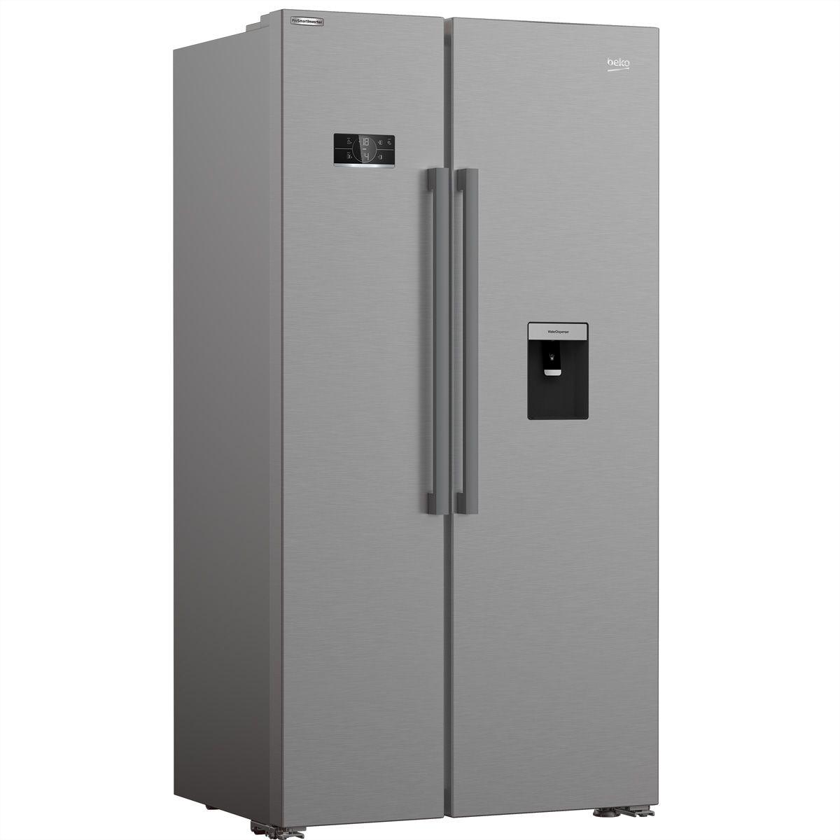 Beko Side by Side GN163242XBCHN, 554l, No Frost, silber, Wasserspender mit Tank
