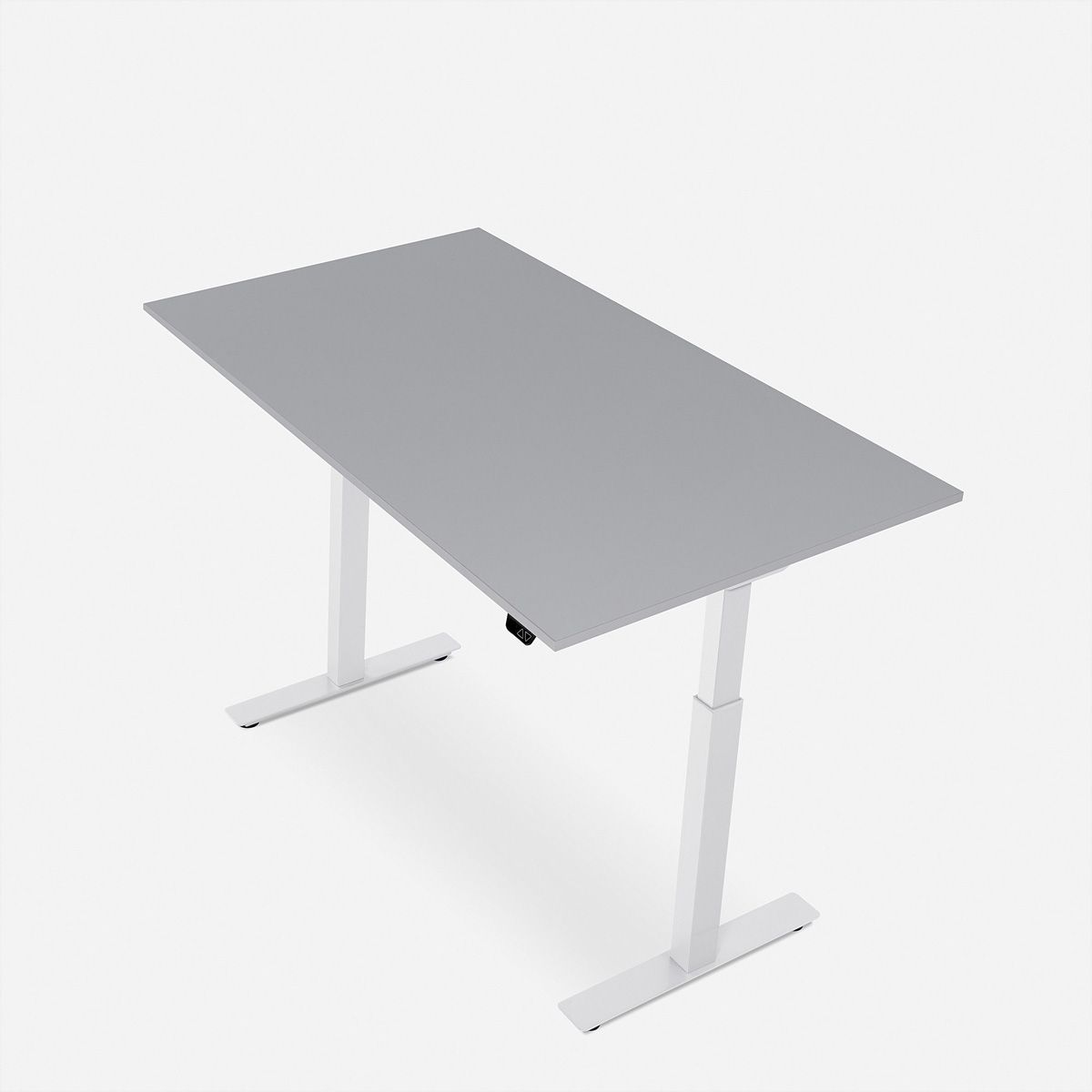 WRK21 Schreibtisch Smart 160 x 80 cm, Höhenverstellbar, Grau Uni / Weiss