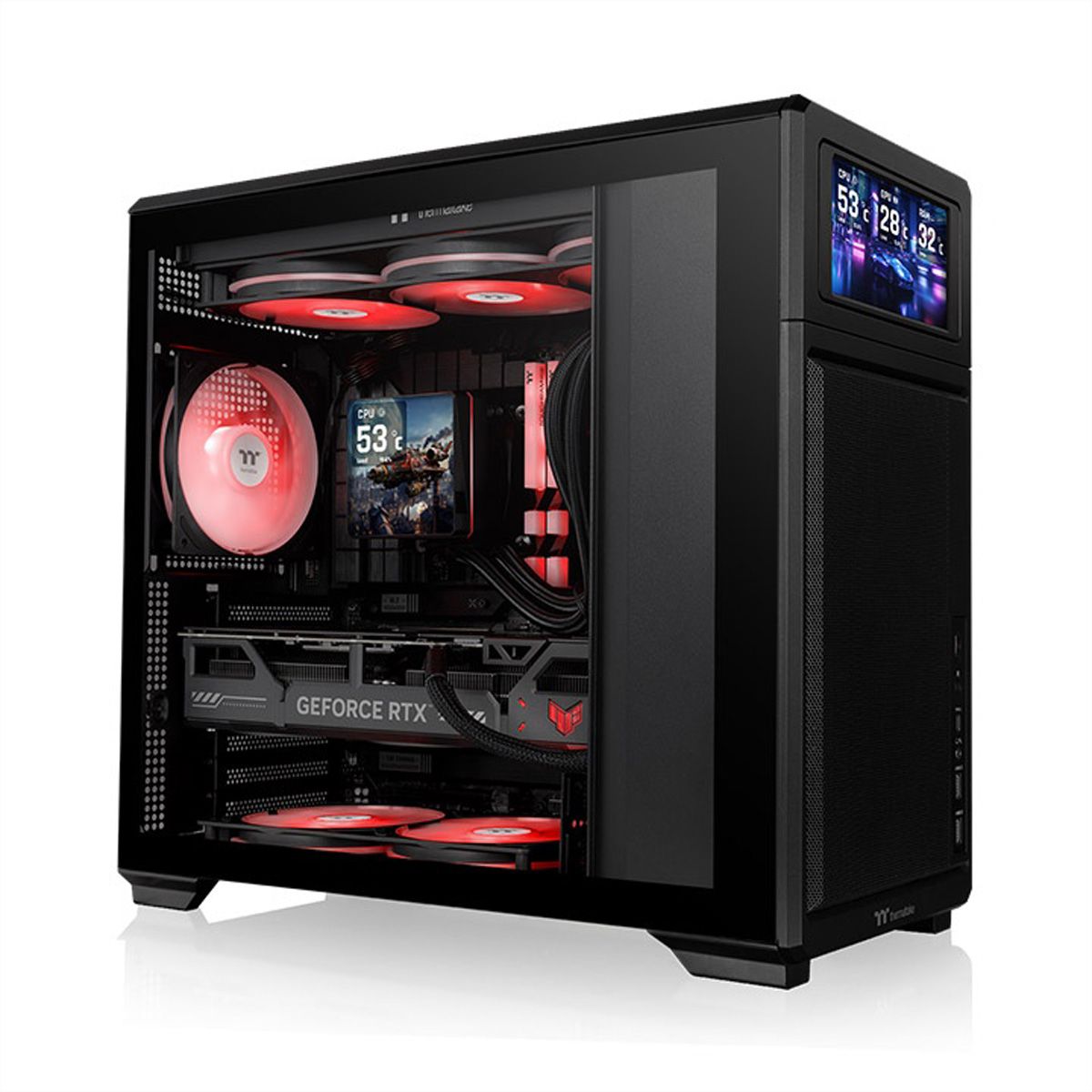 Thermaltake TR300 TG Mid Tower ATX Gehäuse, Schwarz