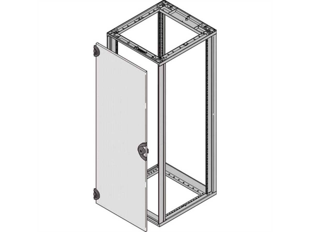 Porte en acier Novastar SCHROFF, Angle d'ouverture à 180°, RAL 7035, 29 U 553W