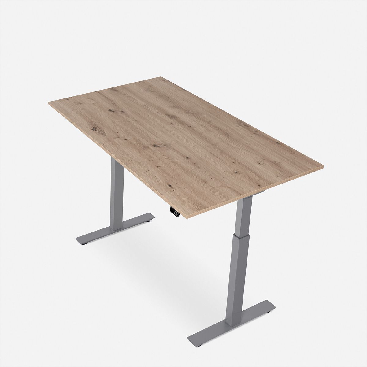WRK21 Schreibtisch Smart 100 x 60 cm, Höhenverstellbar, Kendal Eiche / Grau