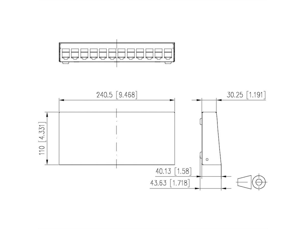 Boîtier pour 12 modules E-DAT