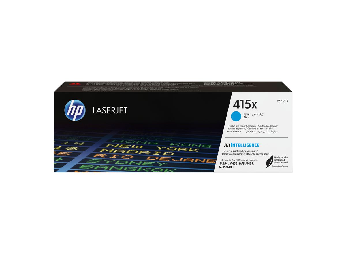 HP 415X Cyan Original LaserJet Tonerkartusche mit hoher Reichweite