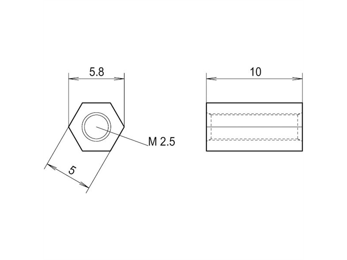 Entretoise SCHROFF pour le montage des cartes mezzanine PMC et FMC