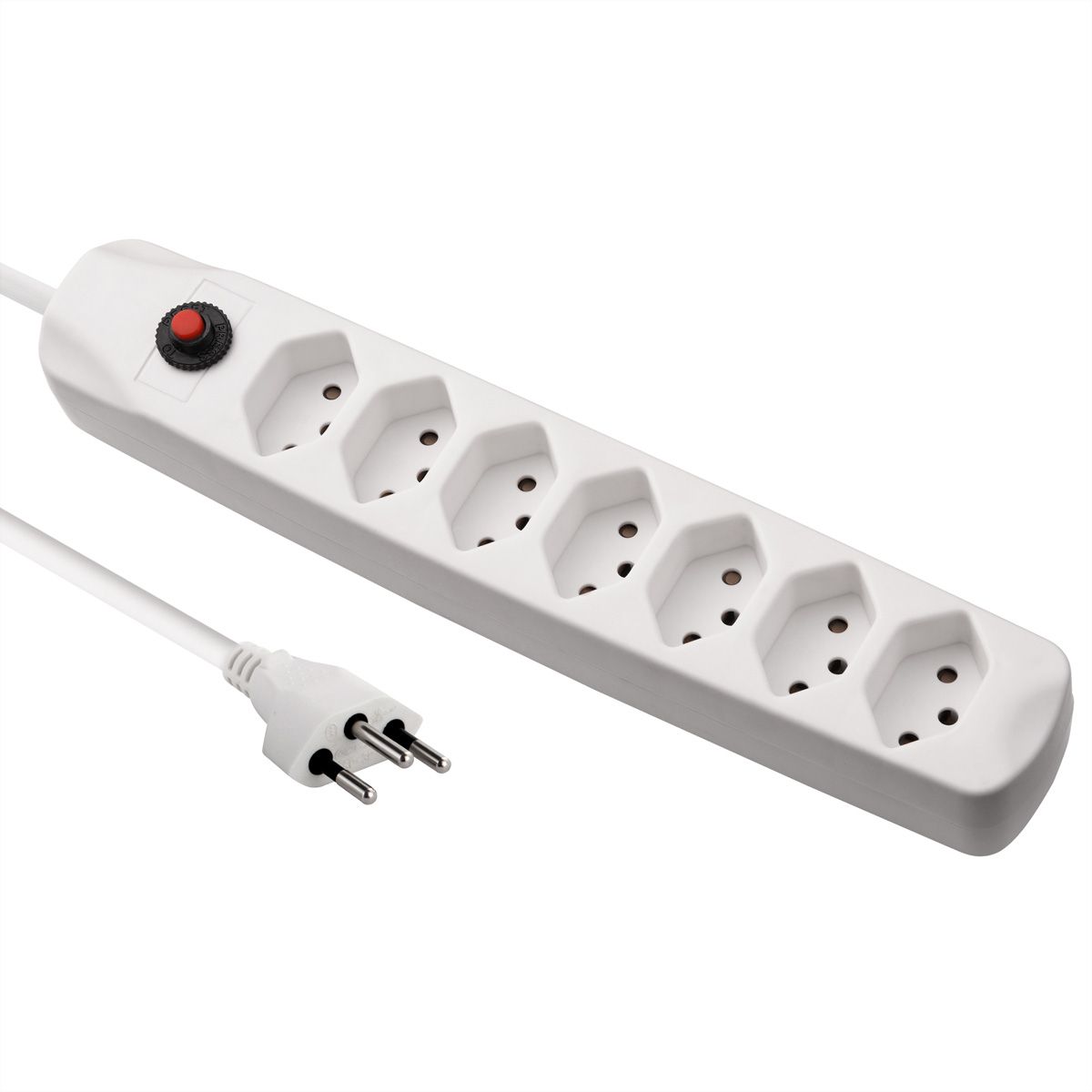 BLANK Multiprise, 7xT13, sans interrupteur, blanc