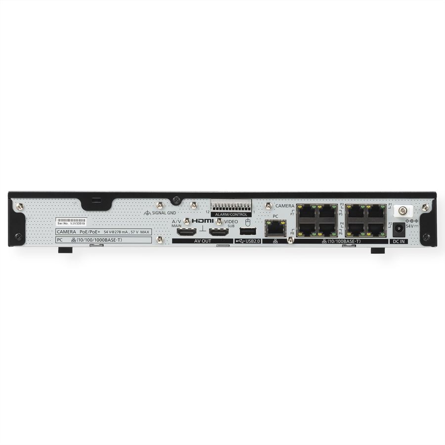 i-PRO WJ-NU300KG NVR Netzwerk-Videorekorder, 16-CH, 8x PoE