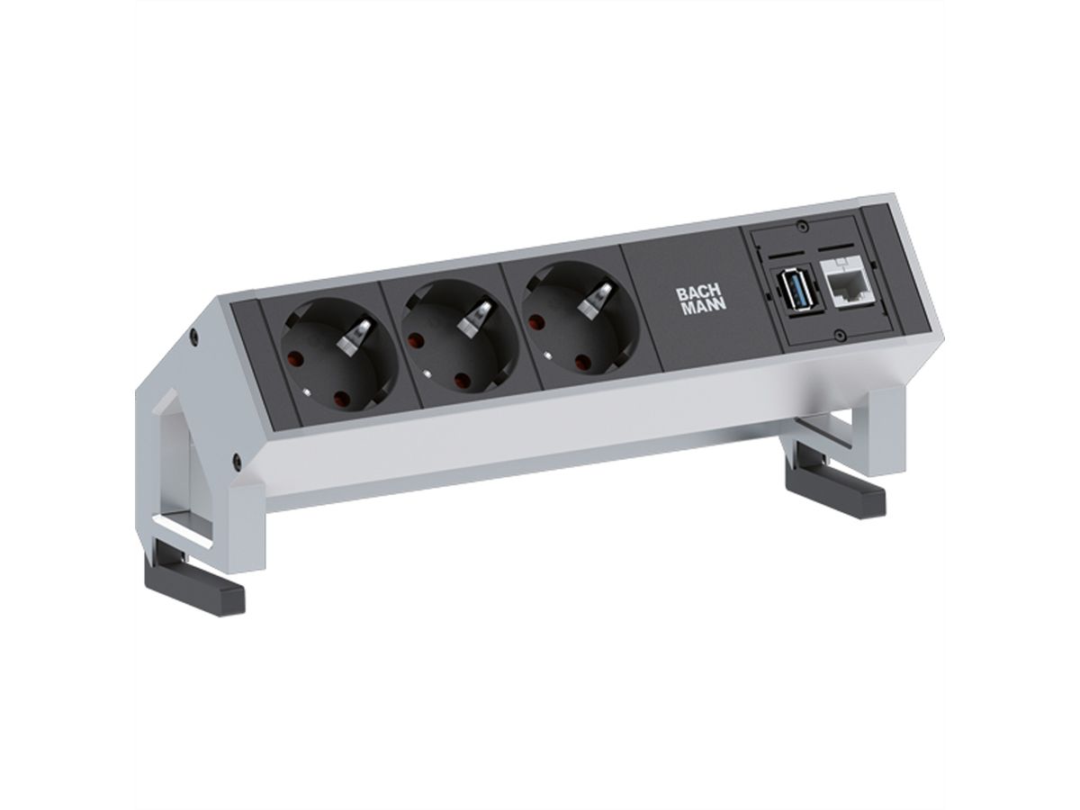 BACHMANN DESK2 3x CEE7/3 1x CAT6A 1x USB