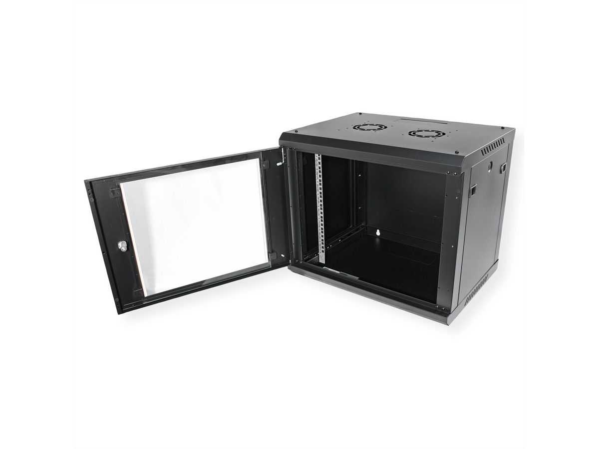 ROLINE 19" Boîtier mural Basic Plus 9U, 600x450 LxP noir