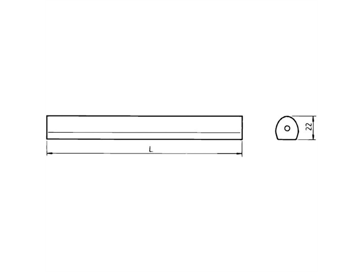 Poignée basculante SCHROFF Barre de remplacement, 1000 mm