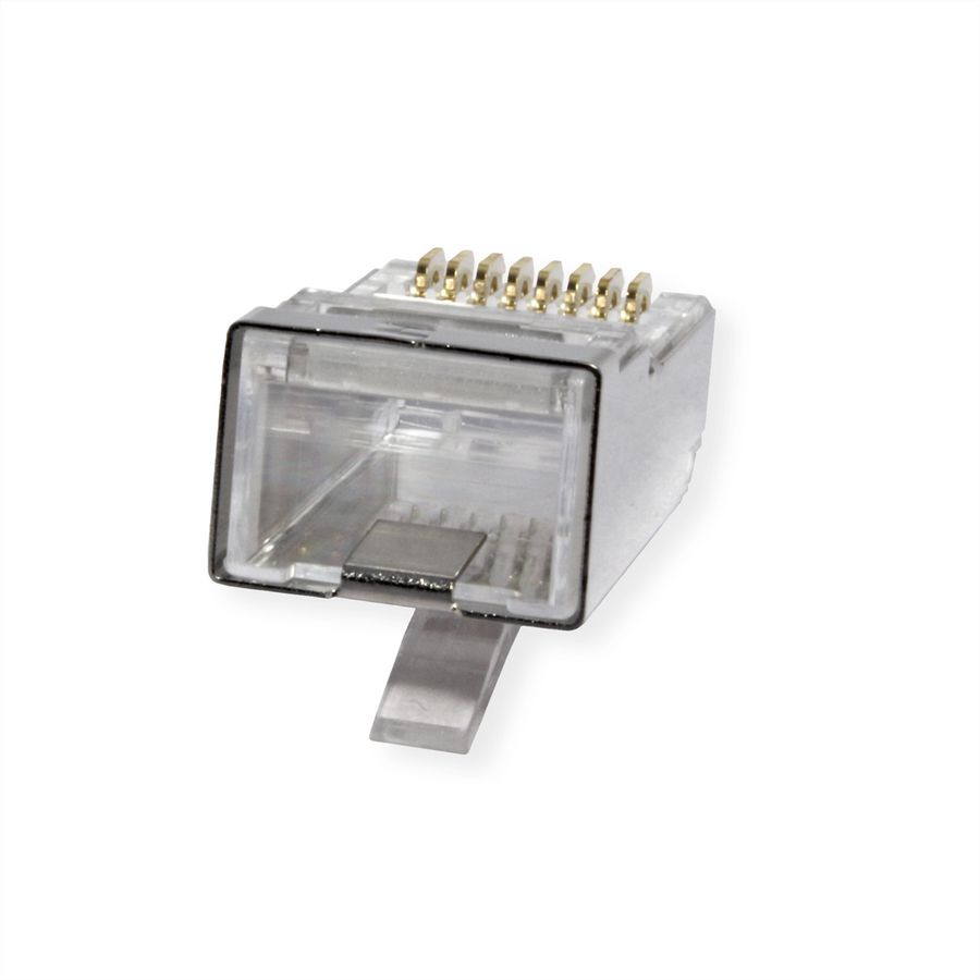 ROLINE Connecteur modulaire blindé RJ-45 Cat.6A (Classe EA), pour câble solide/tresse, 10 unités
