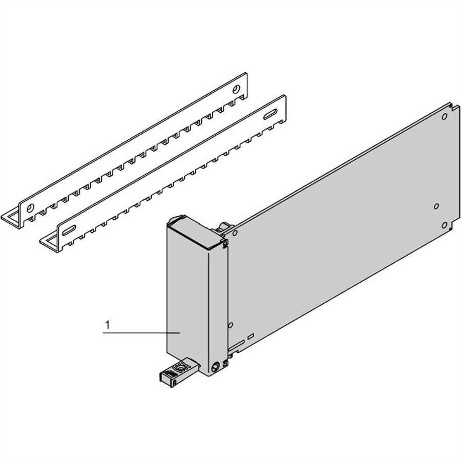 Module de remplissage AMC SCHROFF avec poignée de tirage, taille unique, acier