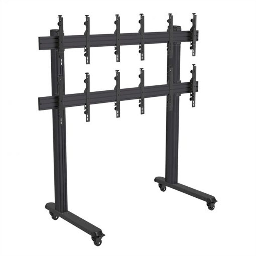 Hagor support mural HA-VWT 3 x 2 Portrait, Videowall-Trolley, noir