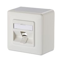 METZ CONNECT Keystone Anschlussdose AP 1 Port unbestückt reinweiß