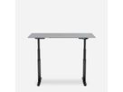 WRK21 Schreibtisch Work 140 x 80 cm, Höhenverstellbar, Grau Uni / Schwarz