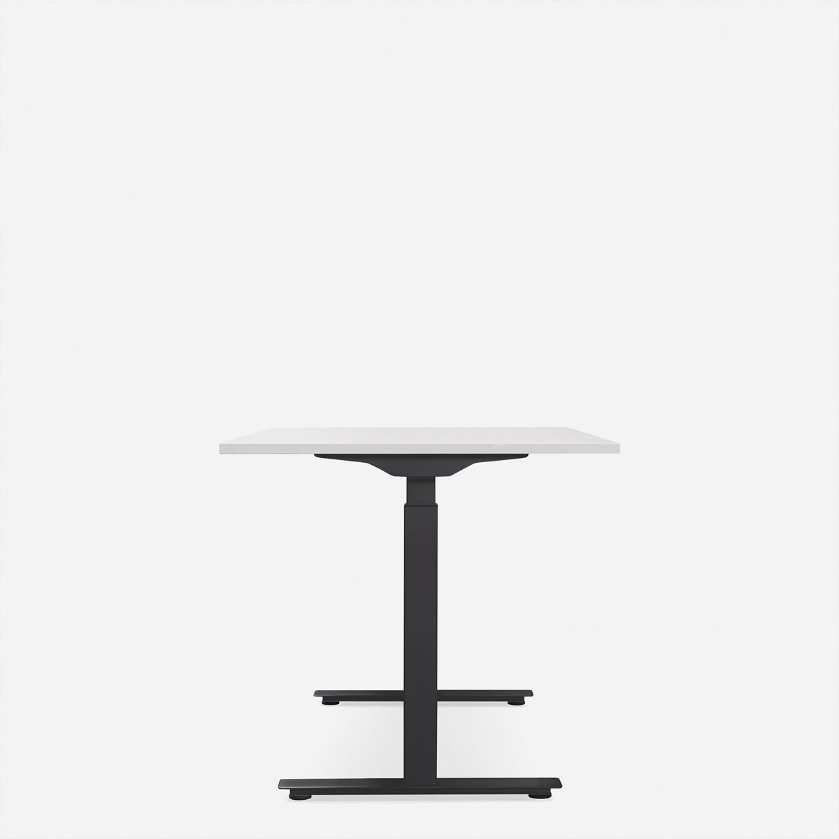 WRK21 Bureau Smart 100 x 60 cm, Hauteur réglable, Blanc uni / Noir