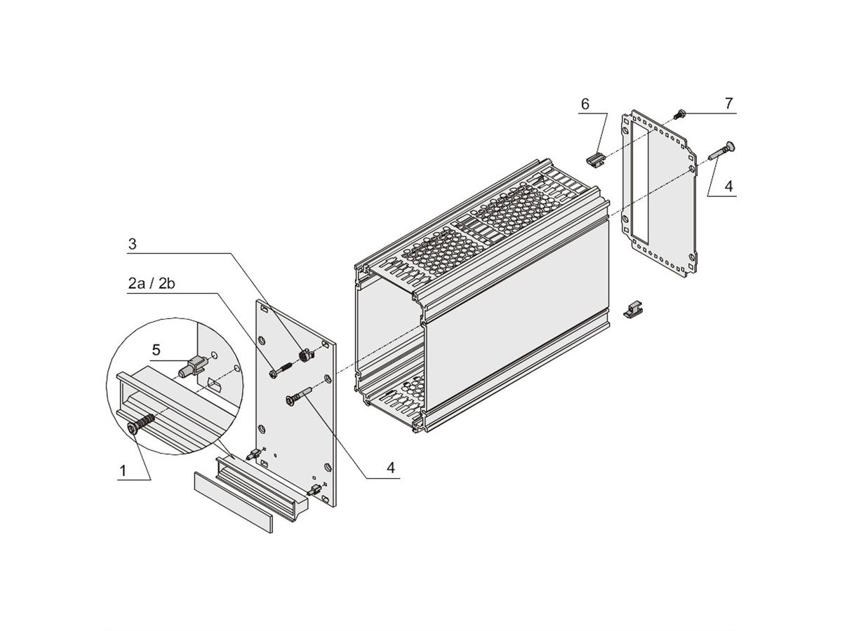 Unité enfichable SCHROFF de type cadre, fixation de panneau arrière, 50 paires