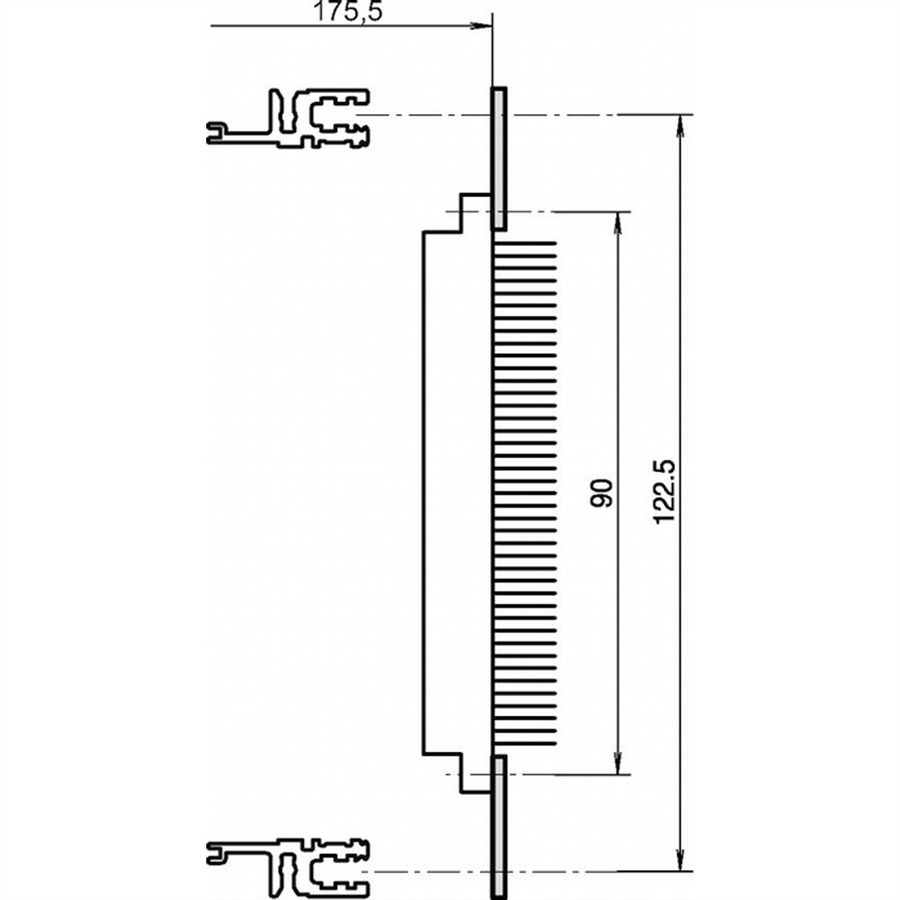 SCHROFF EuropacPRO Rail perforé pour connecteur, selon EN 60603-2 et DIN 41612, 20 HP