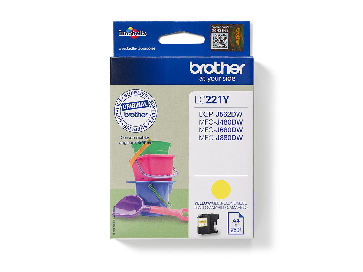 Brother LC221Y - Cartouche d'encre originale - Jaune