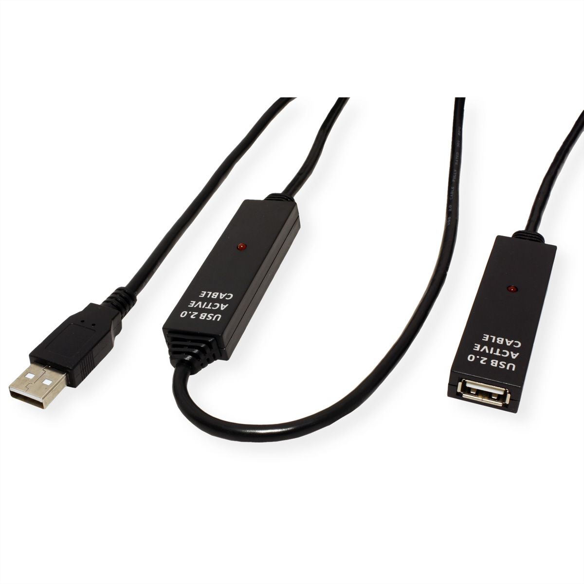 VALUE Prolongation active USB 2.0 avec Repeater, noir, 30 m