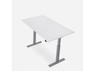 WRK21 Bureau Smart 120 x 80 cm, Hauteur réglable, Blanc uni / Gris